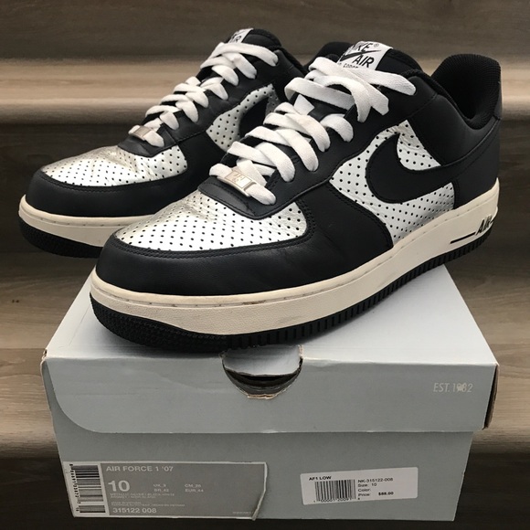 Nike Air Force 1 '07 Metallic Silver / Black (315122-008) - Raiders - Size 10